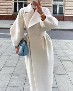 Women’s Vintage Lantern Sleeve Jacket – Oversized Lapel Collar Elegant Casual Coat