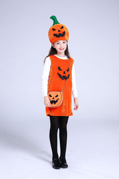 Girls Halloween Dance Costume – Pumpkin Dress Outfit for Kids Party Performance