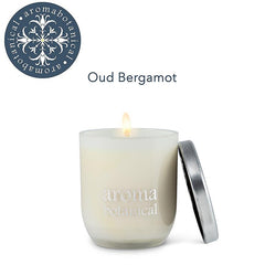 Small Oud Bergamot Scented Candle with Pure Relaxation Scent by Aromabotanical