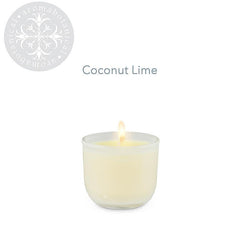 Mini Coconut Lime Candle with Refreshing Tropical Scent by Aromabotanical