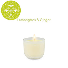 Mini Lemongrass & Ginger Candle with Soothing Scent by Aromabotanical