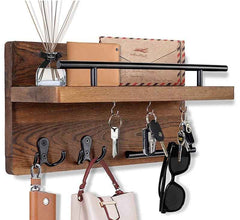 Wall-Mounted Wooden Floating Shelf – 32×18cm Simple Modern Storage & Display Shelf