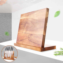 Magnetic Wooden Knife Holder – Modern Kitchen Wall-Mounted Knife Storage Rack