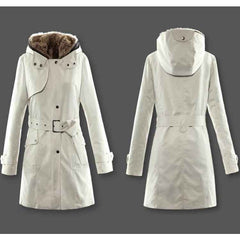 Women's Wool-Lined Mid-Length Cotton Coat – Detachable Lining Long-Sleeve Outerwear