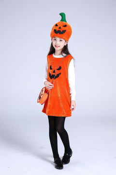 Girls Halloween Dance Costume – Pumpkin Dress Outfit for Kids Party Performance