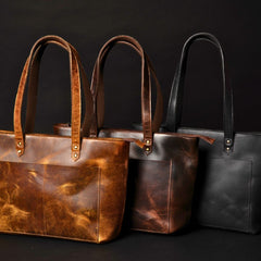 Classic Brown Leather Tote Bag