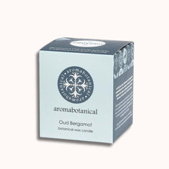 Small Oud Bergamot Scented Candle with Pure Relaxation Scent by Aromabotanical