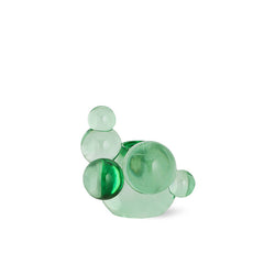 Bubble Crystal Glass Candle Holder - Lovely Green Decorative Sculpture