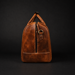 The Wayfarer Bag - Cognac Classic Full-Grain Leather Duffle Bag