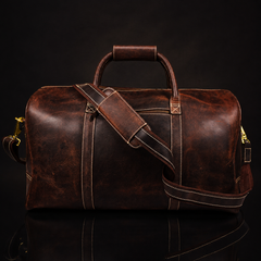 The Wayfarer Bag - Brown Classic Full-Grain Leather Duffle Bag