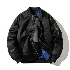 Men's Solid Pilot Bomber Jacket