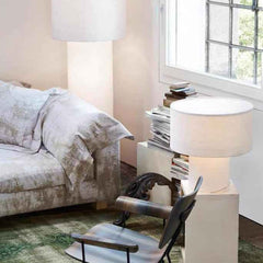 Modern Nordic Fabric Table Lamp – Iron Frame Bedside & Living Room Accent Light