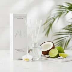 Coconut Lime Reed Diffuser with Tropical Citrus Scent by Aromabotanical