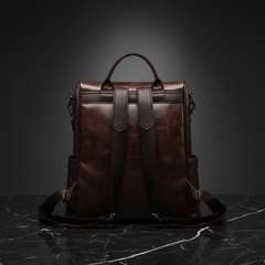 Faux Multi-Pocket Travel Backpack