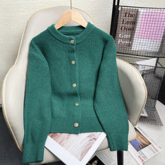 Women’s Slim-Fit Fashion Sweater – Stylish Short Casual Knit Top for Fall & Winter
