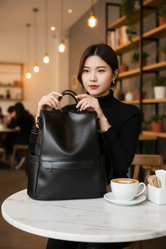 Faux Multi-Pocket Travel Backpack