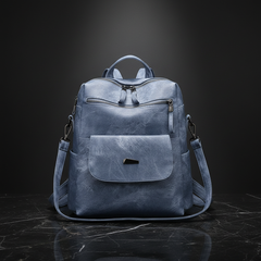 Marbled Faux Multi-Pocket Backpack