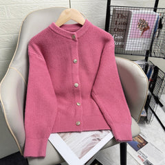 Women’s Slim-Fit Fashion Sweater – Stylish Short Casual Knit Top for Fall & Winter