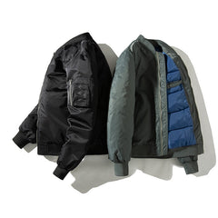 Men's Solid Pilot Bomber Jacket