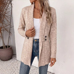 Women's Casual Double-Breasted Wool Cardigan Sweater