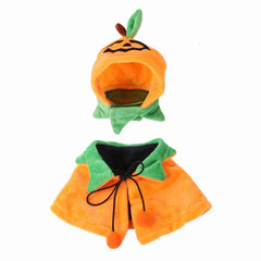 Halloween Pumpkin Dog & Cat Cape – Plush Double-Sided Pet Cloak with Optional Hat