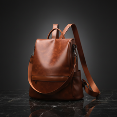 Faux Multi-Pocket Travel Backpack